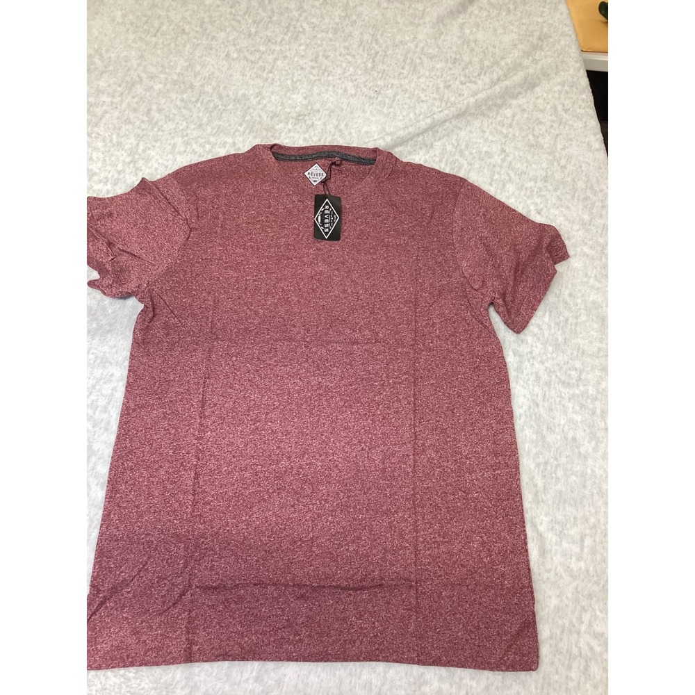 Revess Supply Co Mens Heathered Burgundy Red Crewneck T-Shirt Size M NWT